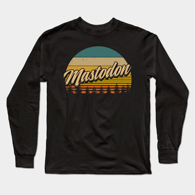 Mastodon Quotes Name Lovely Styles Vintage 70s 80s 90s Long Sleeve T-Shirt by Gorilla Animal